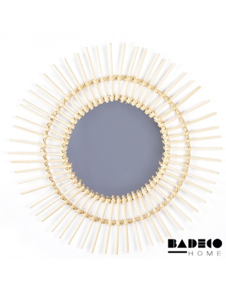 Espejo de Madera Rattan 52cm cod 180203
