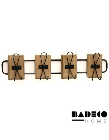 Perchero Metal y Madera 4 Perchas cod 702811