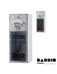 Destapador de botellas galvanizado guarda tapitas cod M86505
