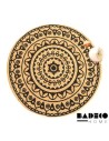 Alfombra de Yute con Mandala Impreso 90 cm cod 86090