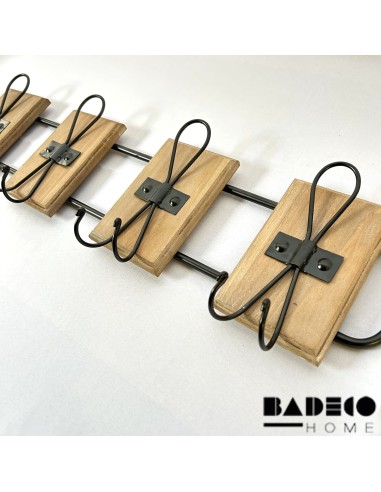 Perchero Metal y Madera 4 Perchas cod 702811