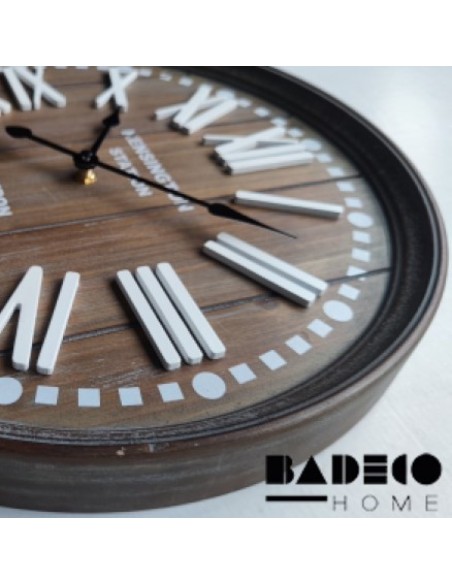 Reloj Madera Números romanos corpóreos 40 cm cod 217620