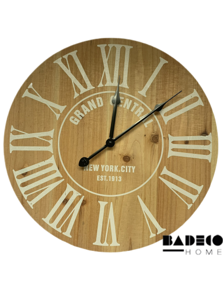 Reloj Madera Numeros romanos 40 cm cod 151126
