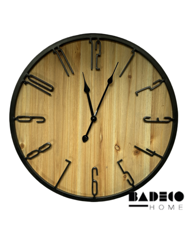 Reloj Madera-Metal 45 cm cod 151150