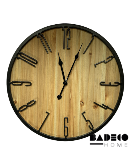 Reloj Madera-Metal 45 cm cod 151150