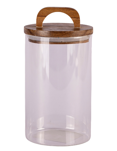 Frasco de Vidrio con Mango de Madera - 1050cc cod B033536