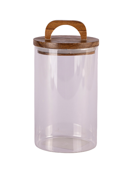 Frasco de Vidrio con Mango de Madera - 1050cc cod B033536