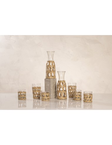 Botella de Vidrio con Fibra Natural 1000cc cod B016017