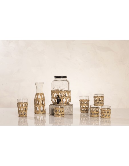 Dispenser de Vidrio con Tapa - Canilla Negra 4000cc cod B010295