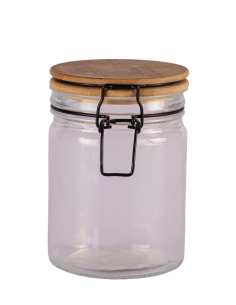 Frasco de Vidrio con Tapa de Acacia - 750cc cod B024618