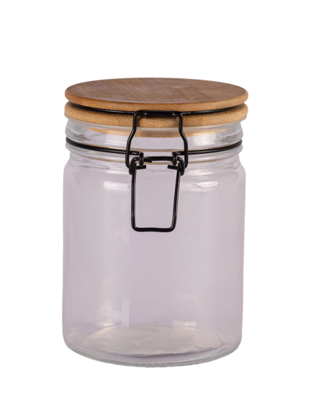 Frasco de Vidrio con Tapa de Acacia - 750cc cod B024618