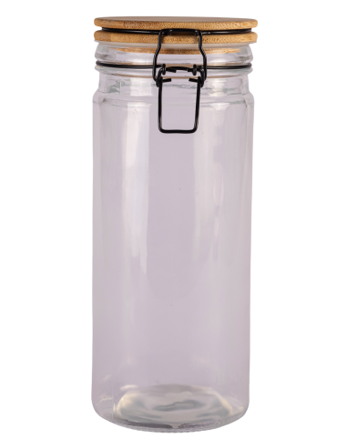 Frasco de Vidrio con Tapa de Acacia - 1500cc cod B024633