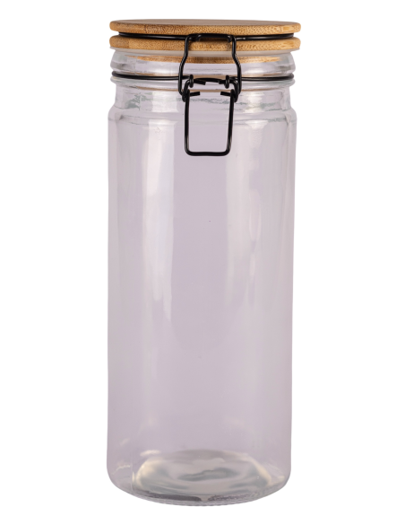 Frasco de Vidrio con Tapa de Acacia - 1500cc cod B024633