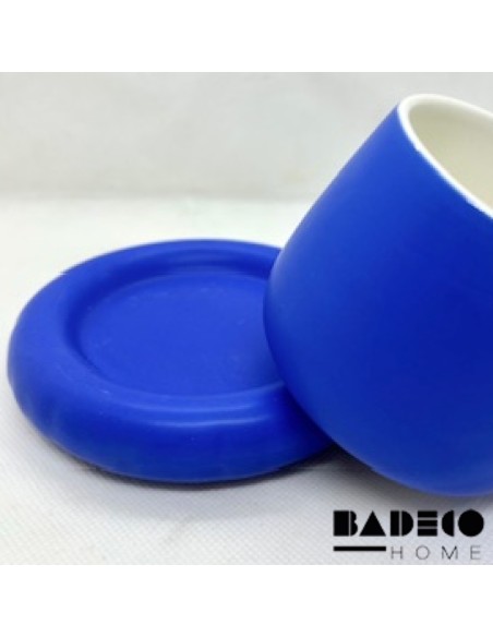 Taza Ceramica con Plato - Color Azul cod 265137