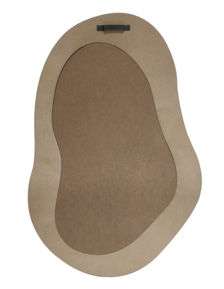 Espejo Forma Organica Madera Laqueada 60 x 40 cm cod 224190