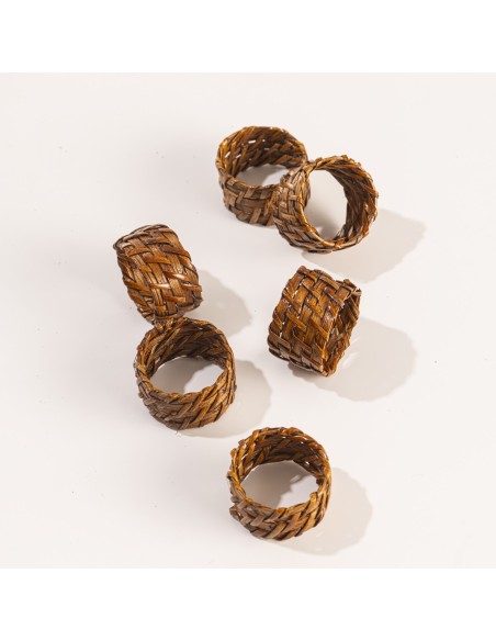 Servilletero de Rattan Set x 6 cod 130906
