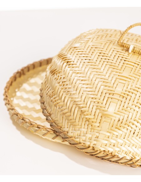 Bandeja con Tapa de Bamboo cod 130904