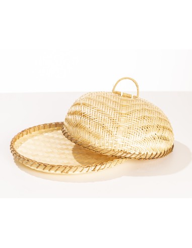 Bandeja con Tapa de Bamboo cod 130904