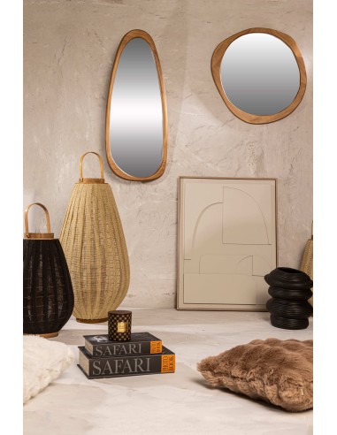 Espejo Forma Organica Madera Lustrada 61cm X 60cmcod 224162