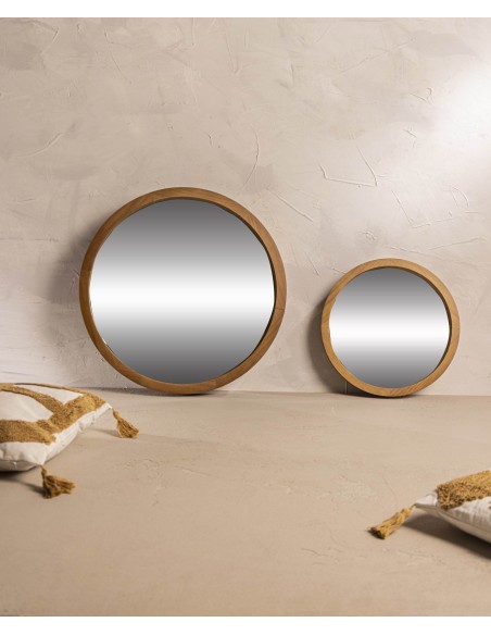 Espejo Madera Lustrada 60 cm cod 224176