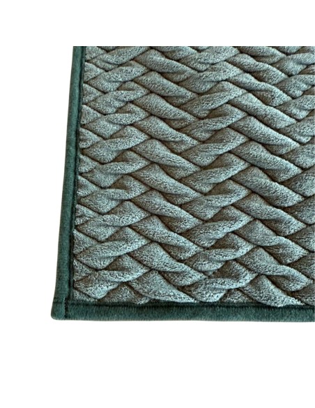 Alfombra Diseño Relieve Trenzado color Verde 40x60 cod.94162