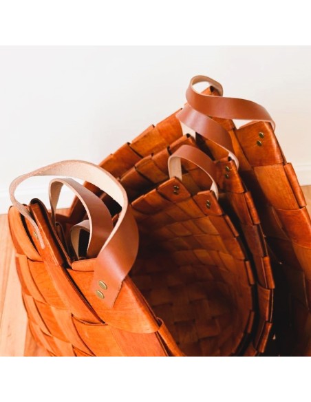 Canastos Laminados Madera Set x3 – Natural – cod. 184064