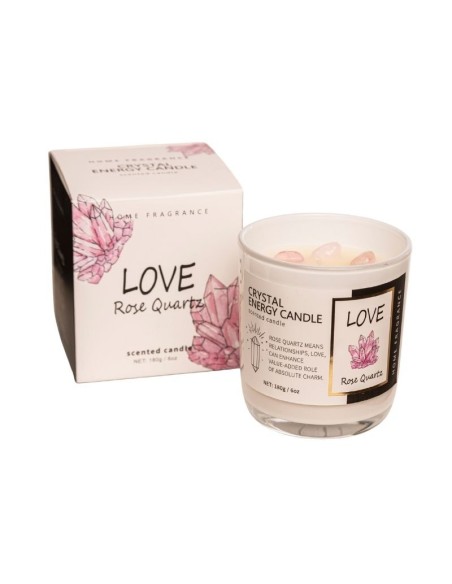 Vela Linea Crystal Energy - Cuarzo Rosa "Love" cod.350282