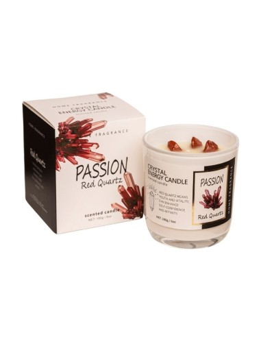 Vela Linea Crystal Energy - Cuarzo Rojo "Pasion" cod.350284