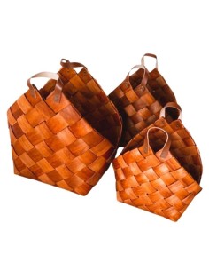 Canastos Laminados Madera Set x3 – Natural – cod. 184064