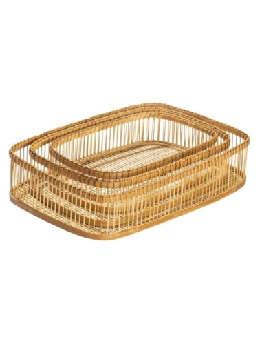 Bandeja de Rattan set x 3 cod 130905