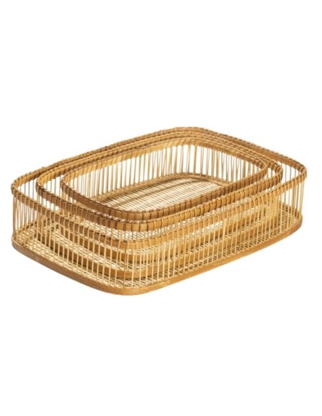 Bandeja de Rattan set x 3 cod 130905