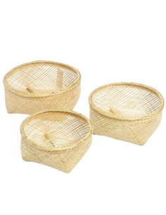 Bandeja Rigida de Bamboo Set x 3 cod 210614