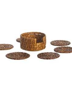 Posa Vasos Rattan Set x6 - cod.130909