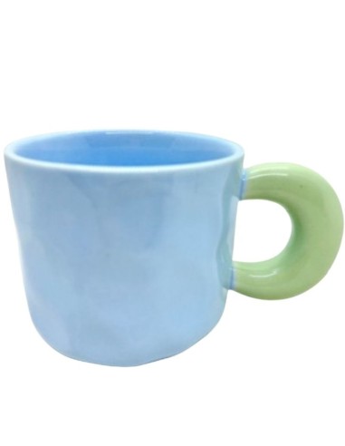 Taza Ceramica diseño ondas - Bicolor cod 265140