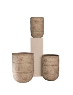 Maceta de Cemento Texturado Set x3 cod.170500