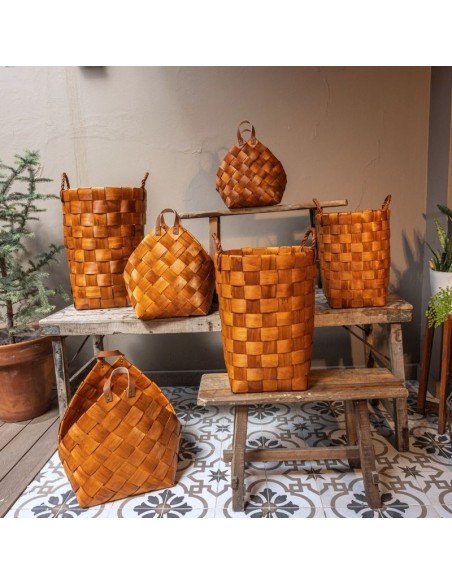 Canastos Madera Laminados Set x3 –Natural– cod. 181063