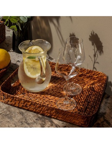 Bandeja Rectangular de Rattan set x 2 cod 130910