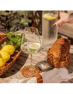 Posa Vasos Rattan Set x6 - cod.130909 2