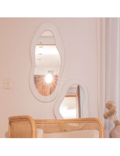 Espejo Forma Organica Madera Laqueada 60 x 40 cm cod 224190 2