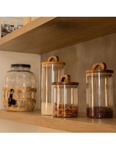 Dispenser de Vidrio con Tapa - Canilla Negra 4000cc cod B010295 2