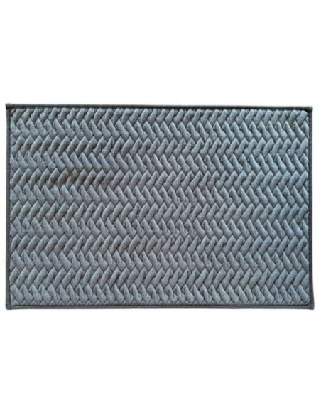 Alfombra Diseño Relieve Trenzado color Gris 40x60 cod.94160