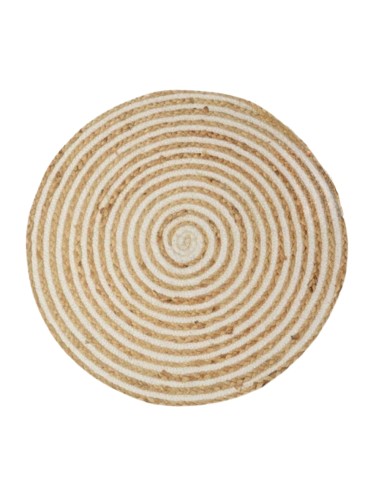 Alfombra de Yute con Algodón Blanco 100 cm cod 87100