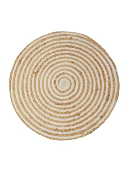 Alfombra de Yute con Algodón Blanco 100 cm cod 87100