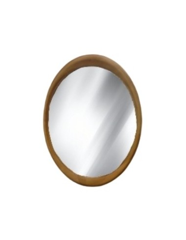 Espejo Ovalado Marco madera natural lustrada 82x112 Cod.003508