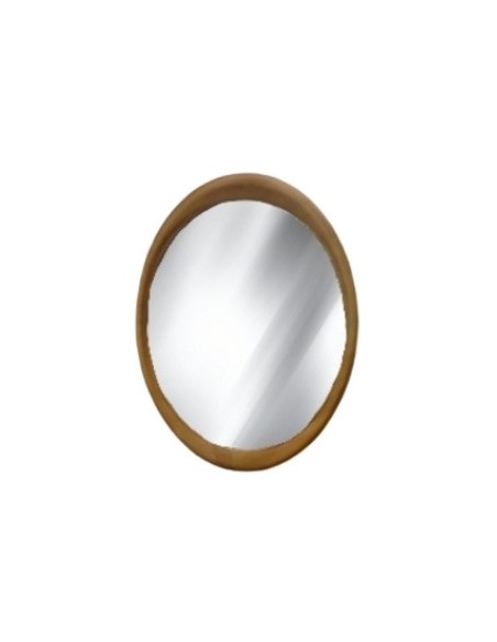 Espejo Ovalado Marco madera natural lustrada 82x112 Cod.003508