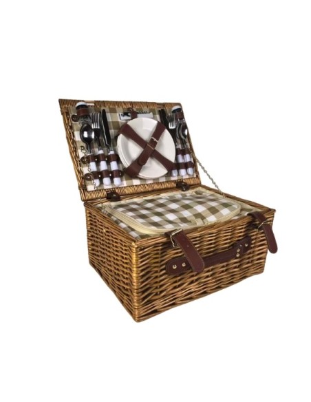 Cesta de picnic de mimbre completa para 4 personas Cod.959598