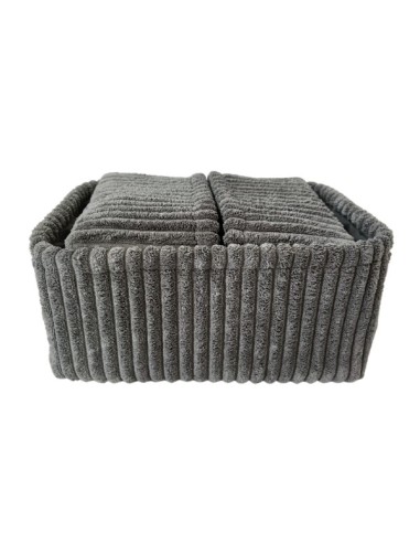 Canastos Textiles Set x 4 Gris. Cod.002042