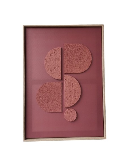 Cuadro Abstract Relief Marsala 70x50cm Cod.000004
