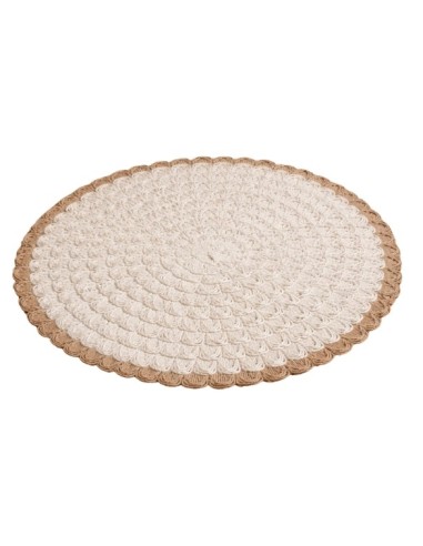 Individual centro Beige Terminación Decorativa Marrón Cod.182328