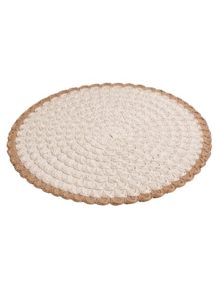 Individual centro Beige Terminación Decorativa Marrón Cod.182328